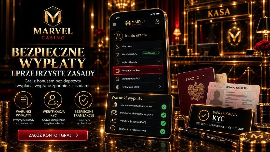 Marvel Casino &ndash; Ta sama metoda wp&lstrok;aty i wyp&lstrok;aty
